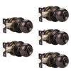 Probrico 5 Pack Oil Rubbed Bronze Door Knobs with Lock,