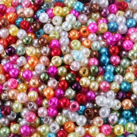 Charisma 3mm 1000pcs Tiny Satin Luster Round Loose Imitation Pearl Beads  Glass Beads for Jewelry Making