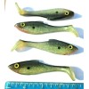 Big Bite Baits 4ct BLACK MINNOW 4" SUPER SHAD SWIMBAITS