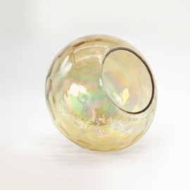 Wrlmfy 7" Glass Shade Replacement for E26 Pendant Lights, Champagne Hammered Globe Lampshade for Wall Sconce, Dia 7", Height 5", Fitter 1.65" (Amber - 1 pc)