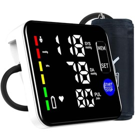 Blood Pressure Monitor Rechargeable Upper Arm Blood Pressure Monitors for Home Use Large Screen Bp Machine with 8.7"-16.5" Bp Cuff, 2x120 Memory, Voice Broadcast Bp Monitor (Black)