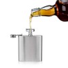 True 6oz Funnel Metal Flasks, Set of 1, Stainless Steel-6