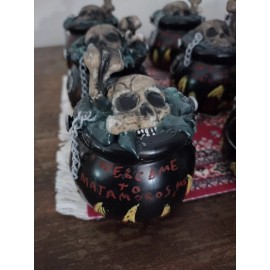 None  Macabre Vudu Skull Desk Topper Creative Gift Office Travel