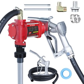 12V DC Fuel Transfer Pump, 10 GPM Self-Priming Gasoline Transfer Pump, Portable Oil Transfer Pump, Diesel, Gasoline, Kerosene Fuel & More, Light Oil Pump, Electric Fuel Pump.