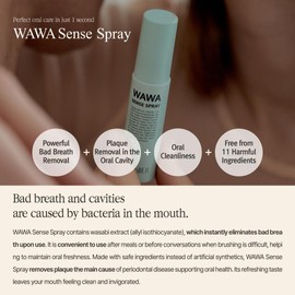 ROROBELL Wawa Sense Spray Oral Care Mouth Freshener Fights Bad breath ((1/3 Fl Oz (Pack of 5)))
