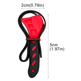 Jar Opener, Adjustable Rubber Strap Wrench Belt Multifunctional Jar Lid Opener Tool for Weak Hands, Seniors, Plumbers Mechanics(Color:red)