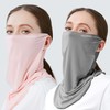 Women's Cooling Fabric UV Protection Ventilated Face Mask for Summer Motorcycle Purple