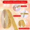 Teqooza Self Adhesive Rhinestone Ribbon Crystal Strips with 2mm Diamond