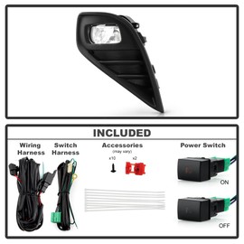 KEEKPO - For 2020 2021 2022 2023 Toyota Highlander LED Bumper Fog Lights Driving Lamps w/Switch Replacement Left+Right