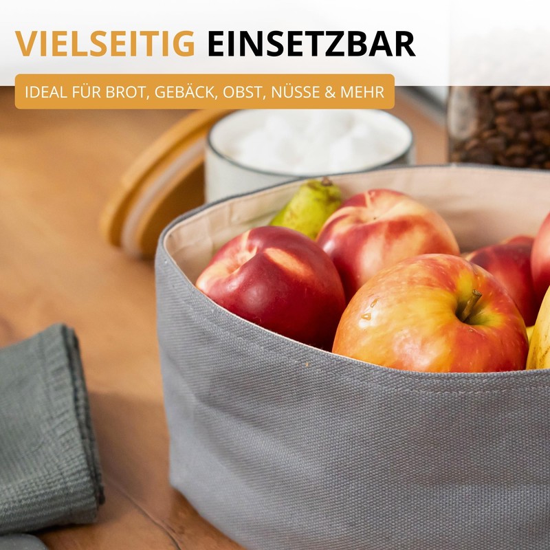 Westmark Brottasche Oval – Stoff-Brotkorb für Brot, Brötchen, Gebäck &