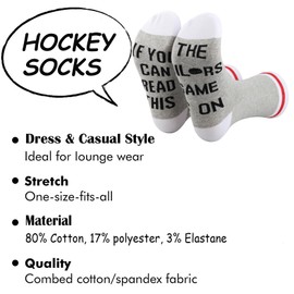 TSOTMO Ice Hockey Novelty Socks Hockey Team Gift For Hockey Fans Hockey Gift Hockey Life Gift For Hockey Players (C, OIL)