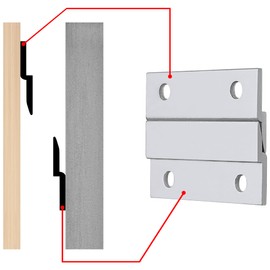 4 PCS Picture Frame Hanging Z-Clamps,Z-Shaped Metal Interlocking Bracket Set, French Cleat for Hanging Mirrors, Pictures, Shelves, Whiteboards, and Art Frames (2 Inch)