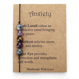 Stress Relief Gifts Bracelet for Women Men Anxiety Relief Gift Bracelets for Grandma Husband Relaxing Gifts for Women Stress Reliefs Gift Natural Healing Crystal Bracelet