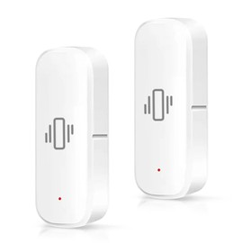 WiFi Vibration Sensor, Wireless Glass Break Detector, Mini Window Alarms for Security, Real-time Remote Monitoring, Door/Window Alarm for Home Security, Pack of 2