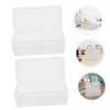 FUNOMOCYA 2pcs Medium Plastic Storage Box Set Office Classroom Container
