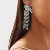 Western Hat Sparkly Rhinestone Tassel Dangle Earrings Prom Country Concerts