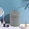 Zerdyne 2 L Plastic Mini Trash Can with Swing-Top Lid,