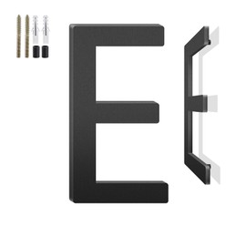 5 Inch Floating House Numbers and Metal Letters for Outdoor Signs, House Numbers for Outside, Aluminum Address Letters and Numbers for Door, Mailbox, Garden, Perfect for Home or Office (Letter E)