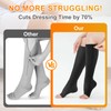 Zipper Compression Socks Women & Men, Toeless Compression Socks, 15-20mmhg