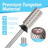 MagiBling Large Barrel Tungsten Carbide Nail Drill Bits, Heart Shape
