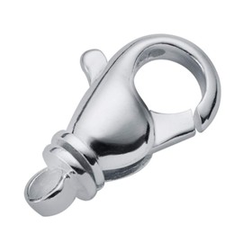 MATERIA 925 Silber Karabiner Verschluss mit drehbarer Öse 7x15x3mm 1,5g für Armbänder/Ketten #Z12