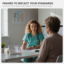 Homeforia License 5.5x8.5 White Picture Frame Wood, High End Frames for Wall or Tabletop, Photo Frames 5.5x8.5 White with No Mat, Tempered Glass, Wall Kit, Set of 1