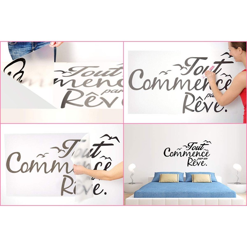 Wall Sticker Quote Black | Wall Decoration | Waterproof/Removable –