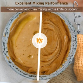 Electric Peanut Butter Stirrer, Peanut Butter Mixer Effortlessly Blend Oil and Peanut Butter, Quick and Even Mixing for Natural Peanut Butter, Almond Butter, and More. ﻿