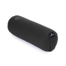 Yoga Studio Organic Lightweight Kapok Mini Bolster Perfect for Yoga and Back Stretching 32x12cm (Graphite Grey)