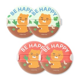 Kakao Friends Ryan Ruby Cell Puff Makeup Pact Behappy Puff 2 Pieces 2 / 라이언 루비셀 퍼프 메이크업 팩트 비해피 퍼프 2개입 2개