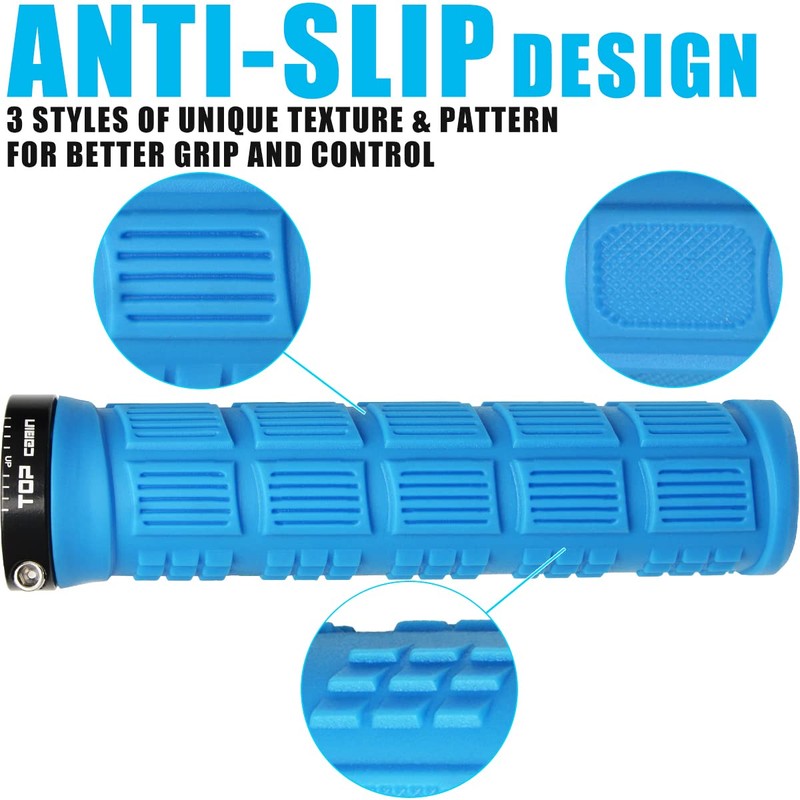 TOPCABIN Bike Grips Double Lock on Locking Bicycle Handlebar Grips
