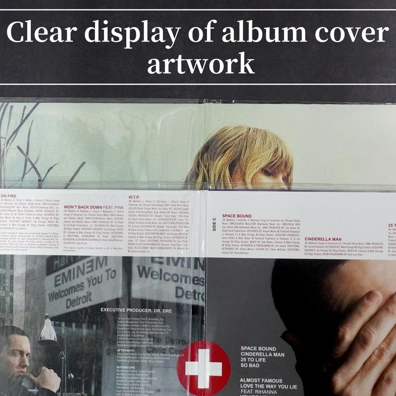 sdroceRyaM 12 Inch Gatefold Outer LP Sleeves PVC Material Vinyl