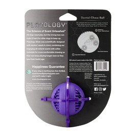 Playology Pork Sausage Scent Dental Chew Ball Dog Toy, Small