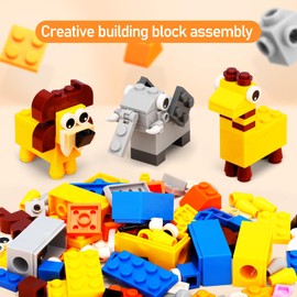 KOSTACHI Pack of 24 Pencil Sharpeners with Container, Guest Gift Children's Birthday, Building Block Toy & Pencil Sharpener Dual Use Sharpener with Tin for Party Bags Children's Birthday Parties