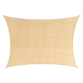 Sun Shade Canopy - 10x13ft Curved Rectangle Sun Shade Sail with UV Protection - Sun Shades Outdoor Patio or Pool Canopy - Sunshades for Patio, Yard, Deck or Outdoor Activities by Pure Garden (Sand)