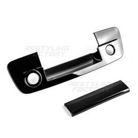 Restyling Factory Black Tailgate Handle Cover W/Keyhole & W/Camera for 09-18 Dodge Ram 1500/10-18 Ram 2500/3500