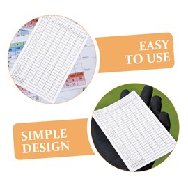KOMBIUDA 5pcs Coated Paper Golf Scorecards Durable and Portable Score Sheets for Recording Golf Scores for Players and Competitions