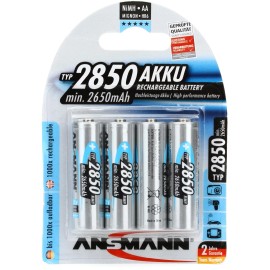 Ansmann AA 2850mah Rechargeable NiMH Battery (4-pack) (3-pack) Bundle
