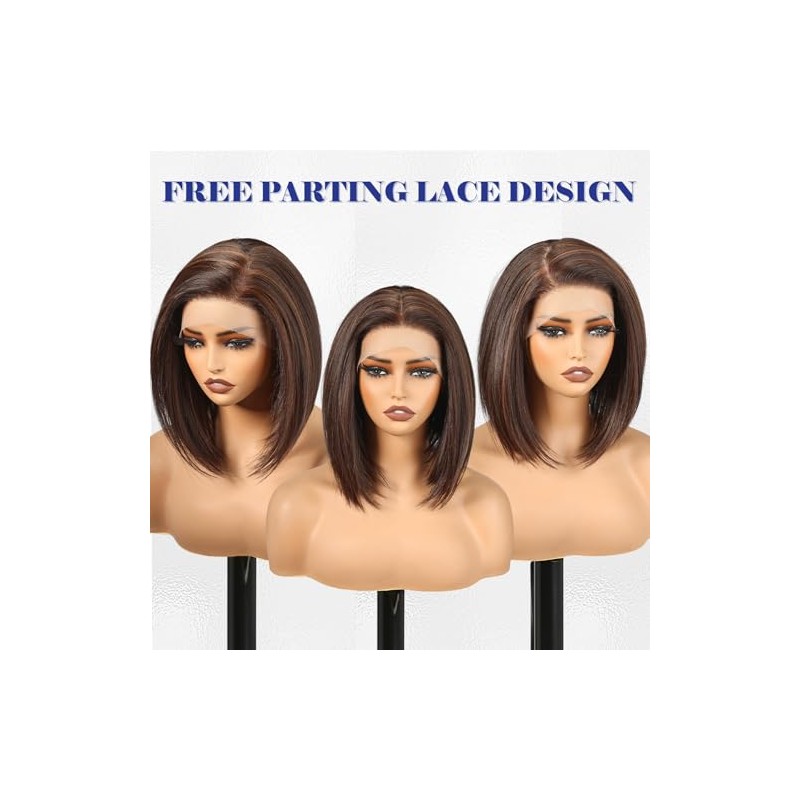 HAIRCUBE Peluca Sintética De Encaje Frontal Hd De 13 X
