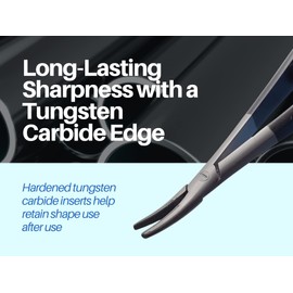 Castroviejo Micro Needle/Suture Holder Driver with Tungsten Carbide Inserts 5.5 Inches (Curved Tip)