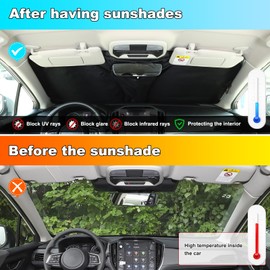Windshield Sun Shade Compatible with Subaru Crosstrek/XV 2018-2025 Foldable Front Windshield Sunshade Protector, Block UV Rays Keep Your Car Cooler （B）