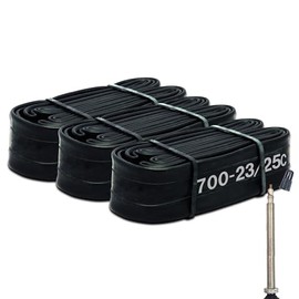 Shinko MTB 64743 Bicycle Tube, Set of 3, 700C Inch, 700-23/25C, Presta 3.1 inches (80 mm), Front and Rear Plus Spare Tube, Bicycle Puncture Repair, Road Bike, Cross Bike,