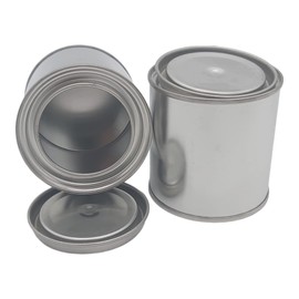 AUTORIND 1/2 Pint Size Metal Paint Cans with Lids, 1-Cup Capacity Empty Unlined Half Pint Paint Pails, for DIY and Art Craft Projects. (Pack of 27)