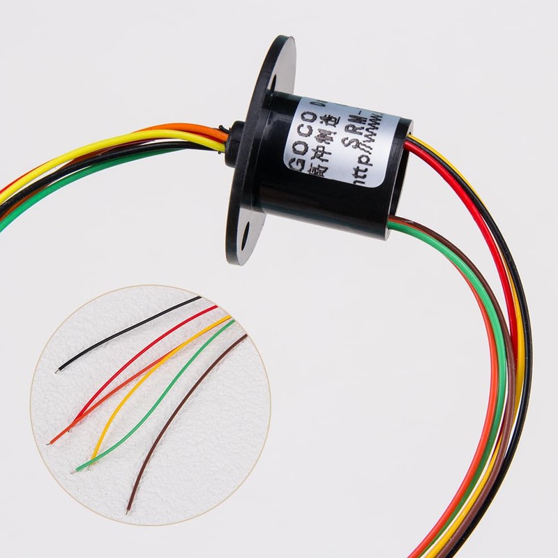 Comidox 12.5mm 300Rpm 6 Wires CIRCUITSx2A Capsule Electrical Slip Ring