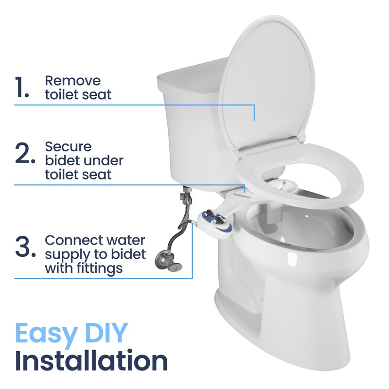 LUXE Bidet NEO 110 - Single Nozzle, Non-Electric Bidet Attachment