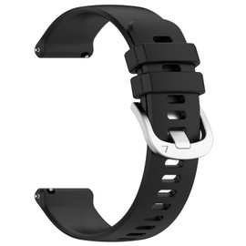 Garmcool 20mm Watch Straps Compatible with Garmin Vivoactive 6/5/3 Strap, Compatible with Garmin VivoMove Trend/Sport/Style Watch Band Black White Adjustable Replacement Straps