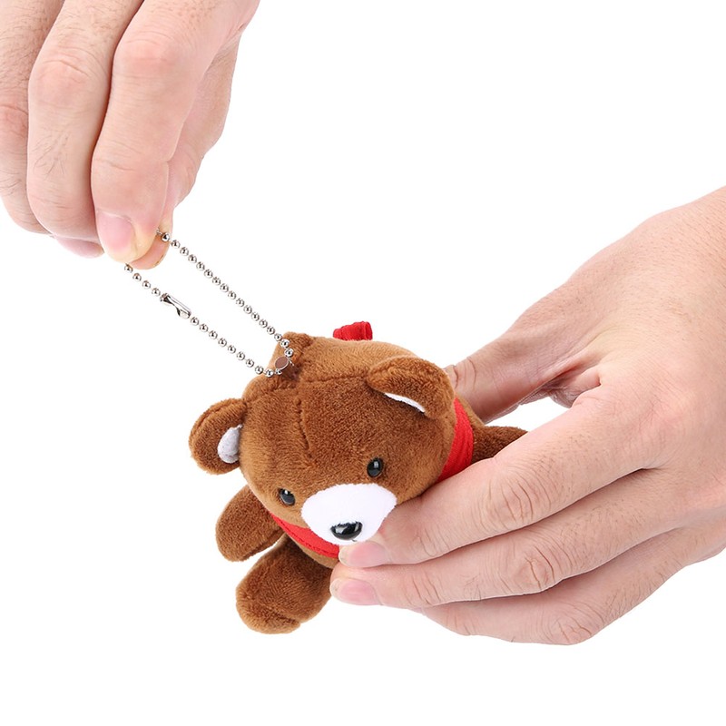 Security Alarm Key Chain Cute Pattern Plush Women Elderly Emergency