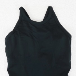 prAna Becksa Shortie Yoga Jumpsuit Romper Womens M Solid Black Workout