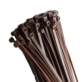 100 X 300MM X 4.8MM BROWN CABLE TIES PLASTIC NYLON ZIP TIE Wraps