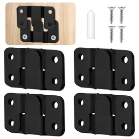 Dimeho Flush Mount Bracket 4 Pairs Interlocking Flush Mount Bracket with Screws Headboard Wall Mounting Brackets Large Picture Hanger Hanging Buckle Furniture Connector Sectional Couch Connectors